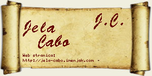 Jela Cabo vizit kartica